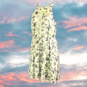 Blue Rain med lined floral sleeveless dress, beach, cruise, party.